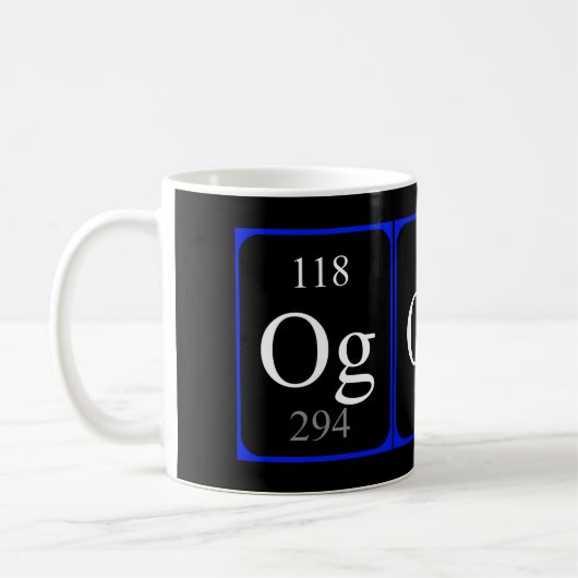 Element 118 mok - Oganesson zwart (Links)