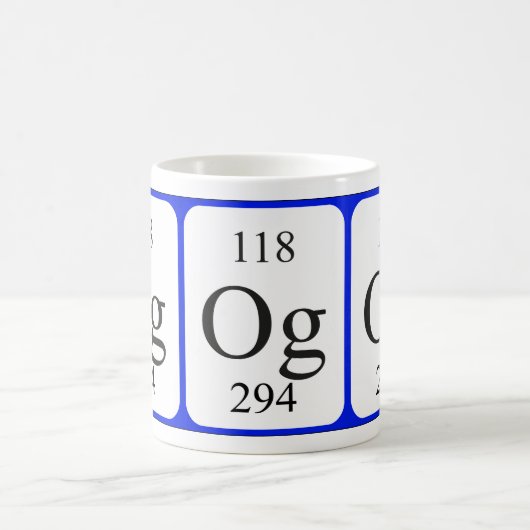 Element 118 witte mok - Oganesson (Center)