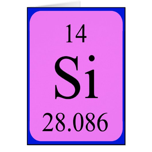 Element 14 kaart — Silicium (Voorkant)