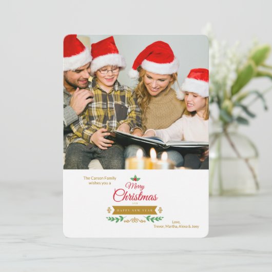 Element 1 van Kerstmis de Kaart van de Vakantie (Staand voorkant)