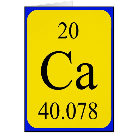 Element 20 kaart - Calcium (Voorkant)