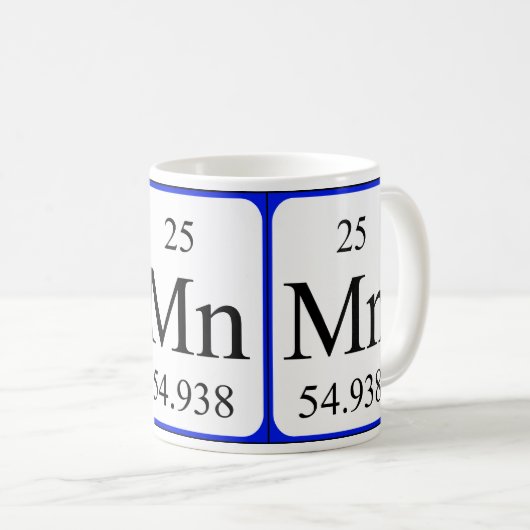 Element 25 witte mok - Mangaan (Voorkant rechts)