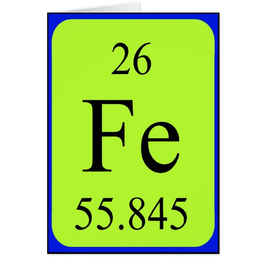 Element 26 Card - Iron (Voorkant)