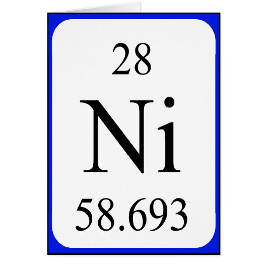 Element 28 kaart - nikkelwit (Voorkant)