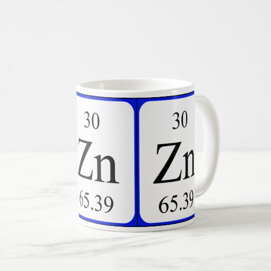 Element 30 witte mok - Zink (Voorkant rechts)