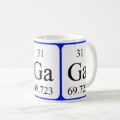 Element 31 witte mok - Gallium (Voorkant rechts)