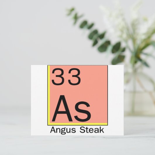 Element 33: Angus Steak Briefkaart (Staand voorkant)
