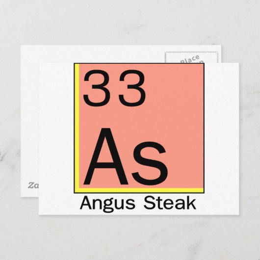 Element 33: Angus Steak Briefkaart (Voorkant / Achterkant)
