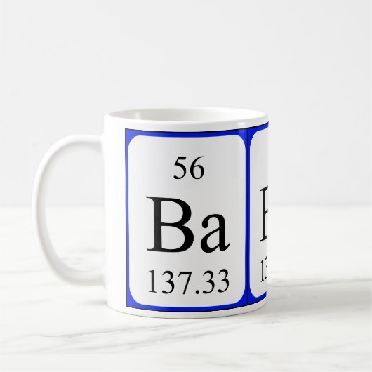 Element 56 witte mok - Barium (Links)