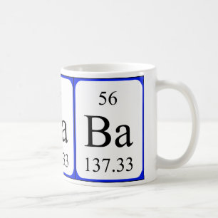 Element 56 witte mok - Barium
