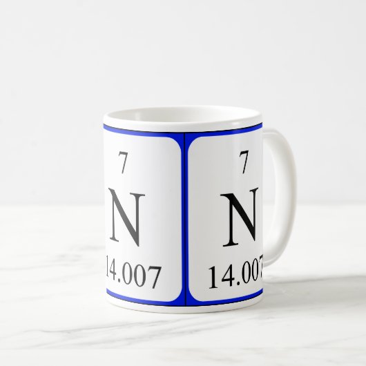 Element 7 witte mok - stikstof (Voorkant rechts)