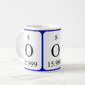 Element 8 witte mok - zuurstof (Voorkant links)