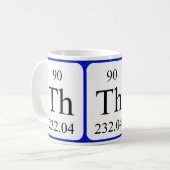 Element 90 witte mok - Thorium (Voorkant links)