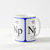 Element 93 witte mok - Neptunium (Voorkant rechts)