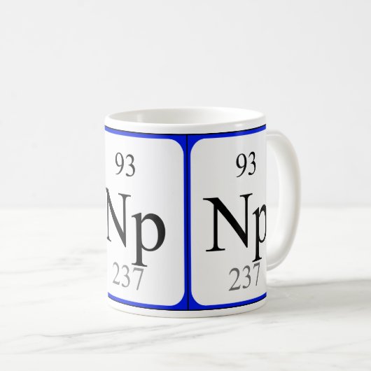 Element 93 witte mok - Neptunium (Voorkant rechts)