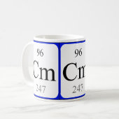 Element 96 witte mok - Curium (Voorkant links)