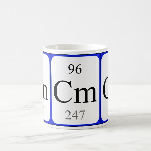 Element 96 witte mok - Curium (Center)