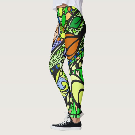 Element 9b Doodle Fine Art Leggings green (Links)