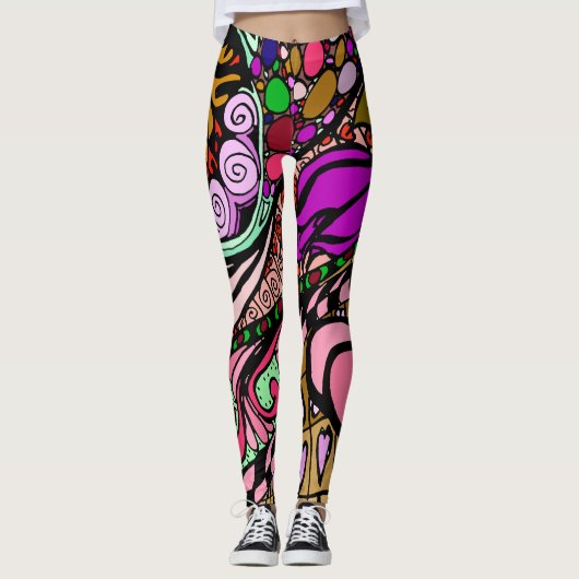 Element 9b Doodle Fine Art Leggings roze (Voorkant)