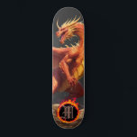 *~* Element AP88 Elementaire Dragon Fierce Flame Persoonlijk Skateboard<br><div class="desc">(Zoek code AP88 om vergelijkbare items te vinden ) Gemakkelijk overzetten naar andere Zazzle producten. Elemental Element DRAGON met RING of FIRE / FLAMES / FLAME en INITIAAL MONOGRAM voor jouw naam - Bewaar of bewerk of verwijder de tekst. Dit Fierce Populaire trending skateboard Chinese stijl custom pro Element Dragon...</div>