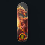 *~* Element AP88 Fire Elemental Dragon Fierce Persoonlijk Skateboard<br><div class="desc">(Zoek code AP88 om vergelijkbare items te vinden ) Gemakkelijk overzetten naar andere Zazzle producten. Elemental Element DRAGON met RING of FIRE / FLAMES / FLAME en INITIAAL MONOGRAM voor jouw naam - Bewaar of bewerk of verwijder de tekst. Dit Fierce Populaire trending skateboard Chinese stijl custom pro Element Dragon...</div>