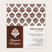 element | bruin visitekaartje (Buitenkant ongevouwen)