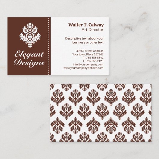  element | bruin visitekaartje (Voorkant / Achterkant)