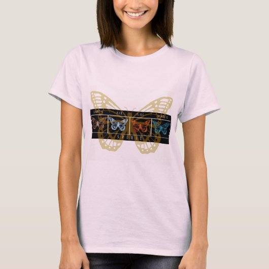 Element Butterflies (andere positie op shirt) T-shirt (Voorkant)