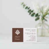  element (chocoladebruin) visitekaartje (Staand voorkant)