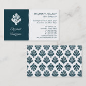  element (diep blauw) visitekaartje (Voorkant / Achterkant)