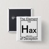 Element HAX Vierkante Button 5,1 Cm (Voorkant /achterkant)