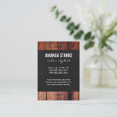  Element Hout Graanleder Visitekaartje (Staand voorkant)