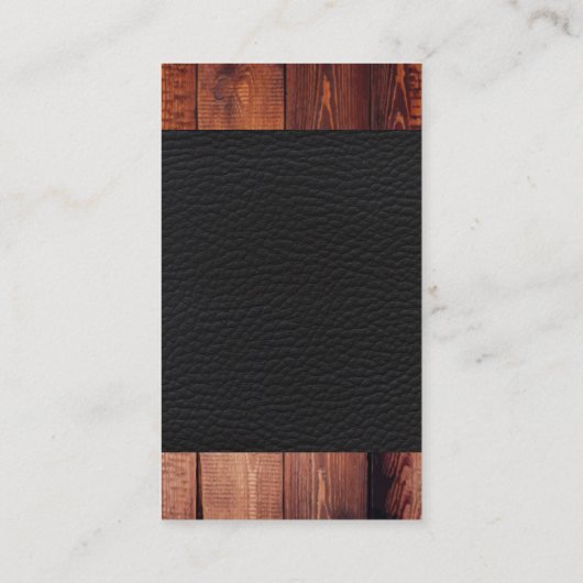 Element Hout Graanleder Visitekaartje (Achterkant)