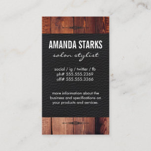  Element Hout Graanleder Visitekaartje