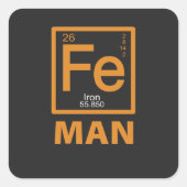 Element Iron Fe Vierkante Sticker (Voorkant)
