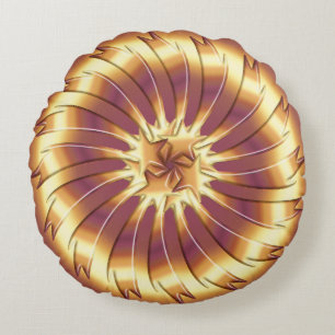 element met gouden breuk rond kussen