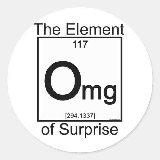 Element OMG Ronde Sticker (Voorkant)