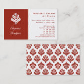  element (rood) visitekaartje (Voorkant / Achterkant)