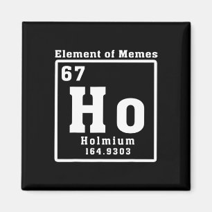 Element Van Memes Ho Holmium 67 Grappige Wetenscha Magneet
