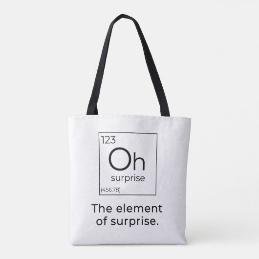 Element van Surprise Funny Science Tote Bag (Achterkant)