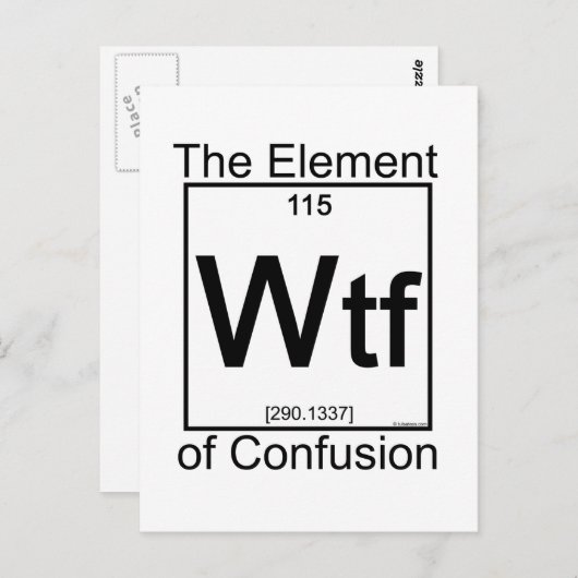 Element WTF Briefkaart (Voorkant / Achterkant)