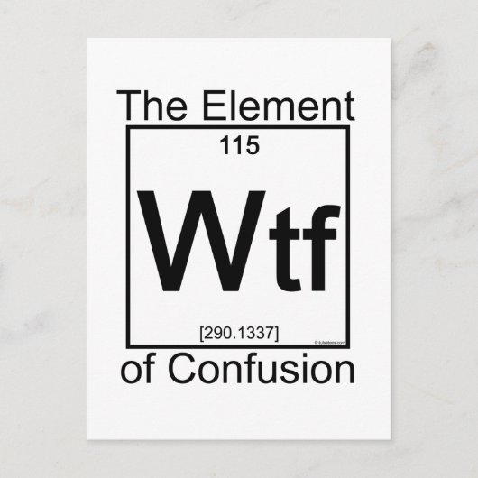 Element WTF Briefkaart (Voorkant)