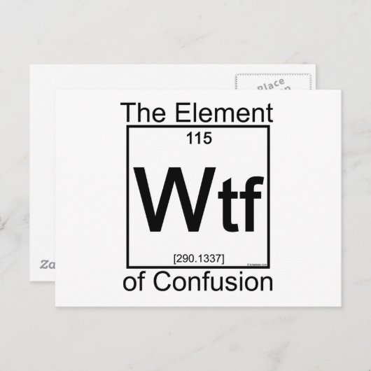 Element WTF Briefkaart (Voorkant / Achterkant)