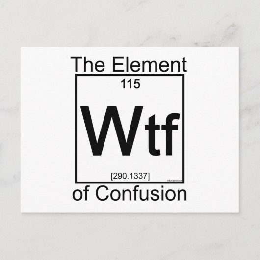 Element WTF Briefkaart (Voorkant)