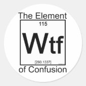 Element WTF Ronde Sticker (Voorkant)