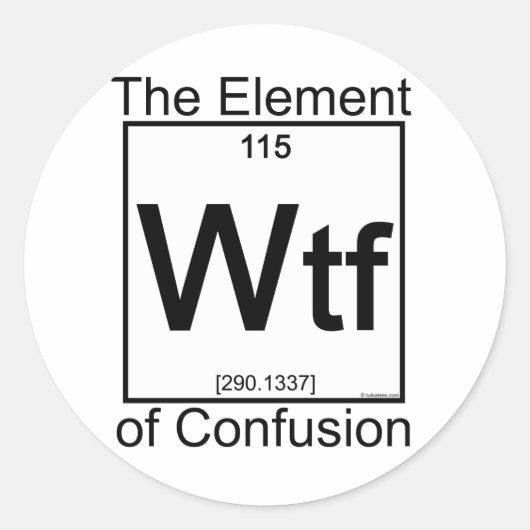 Element WTF Ronde Sticker (Voorkant)