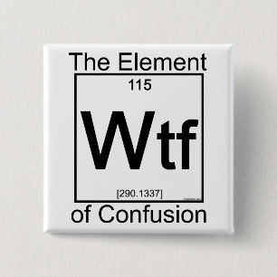 Element WTF Vierkante Button 5,1 Cm