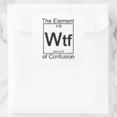 Element WTF Vierkante Sticker (Tas)