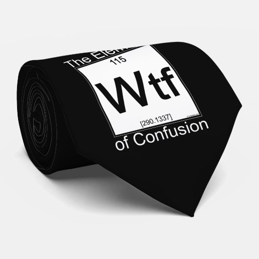 Element WTF zwart Stropdas (Opgerold)