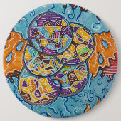 elementair Abstract Surf Ronde Button 6,0 Cm (Voorkant)